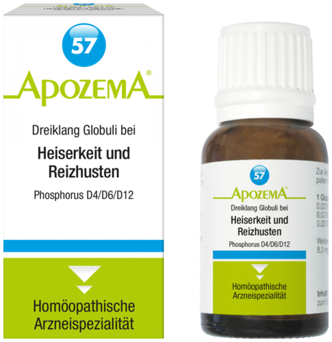 Apozema Nr. 57: Dreiklang Globuli bei Heiserkeit und Reizhusten