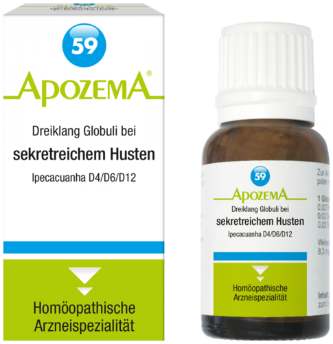 Apozema Nr. 59: Dreiklang Globuli bei sekretreichem Husten
