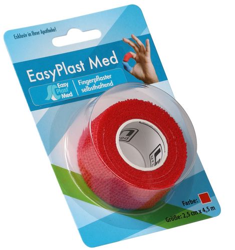 EasyPlast Med Fingerpflaster Rot (2.5 cm x 4.5 m)